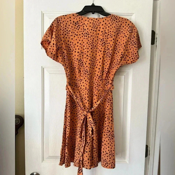 Marine Layer Orange Polka Dot Mini Dress - Picture 4 of 5